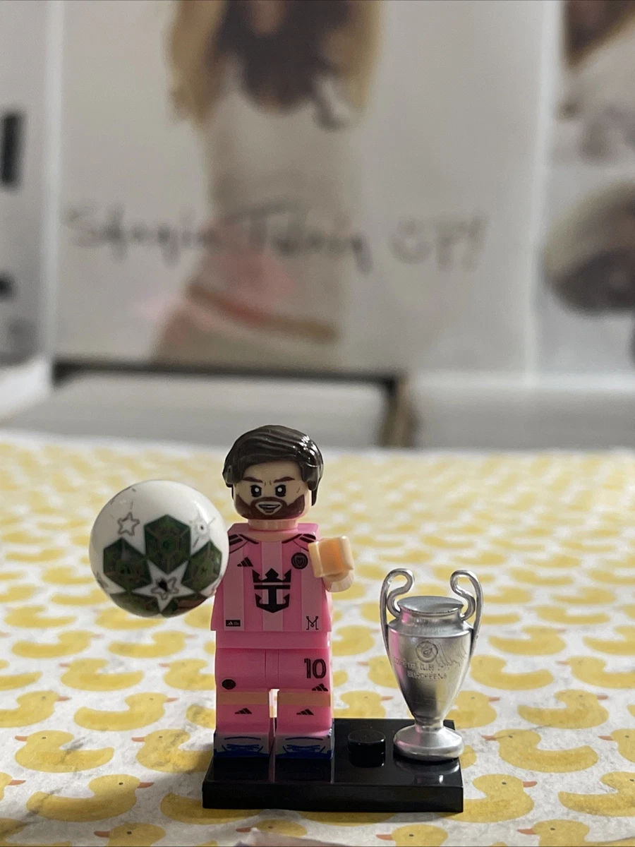 LIONEL MESSI INTER MIAMI 10 JERSEY LEGO MINIFIG FIGURE soccer ball