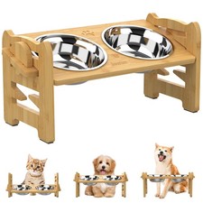 Elevated Dog Bowls, Adjustable Raised Dog Bowl Stand for Small Size Dogs and