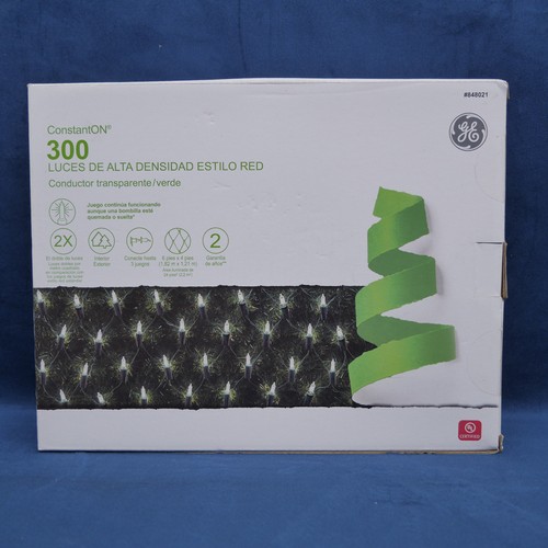 NEW GE ConstantON 300 Net Style High Density Clear Lights Green Wire 6ft x 4ft - Picture 5 of 10