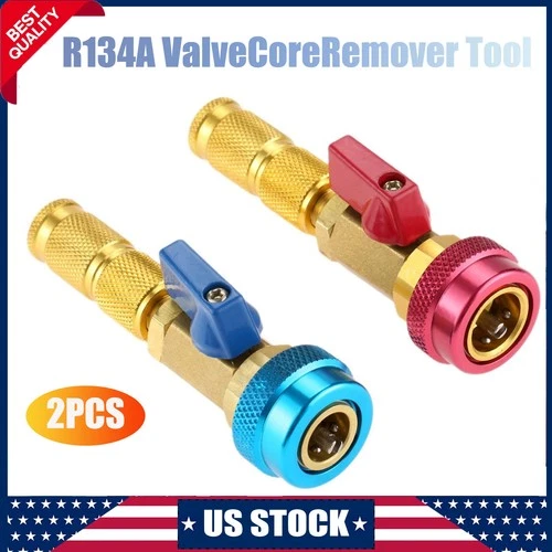 HVAC AC R134A R12 Valve Core High & Low Pressure Quick Remover Install Tool Set