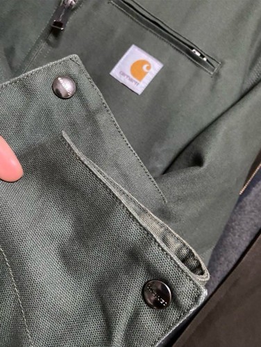 Carhartt WIP Detroit Jacket Dark Green Size M Vintage Japan - Picture 3 of 8