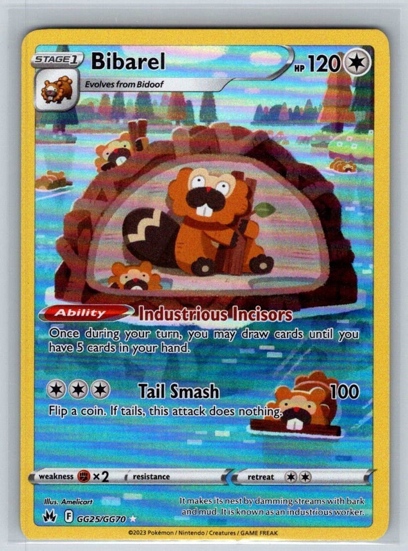 Bibarel GG25/GG70 Crown Zenith: Galarian Gallery Holo NM