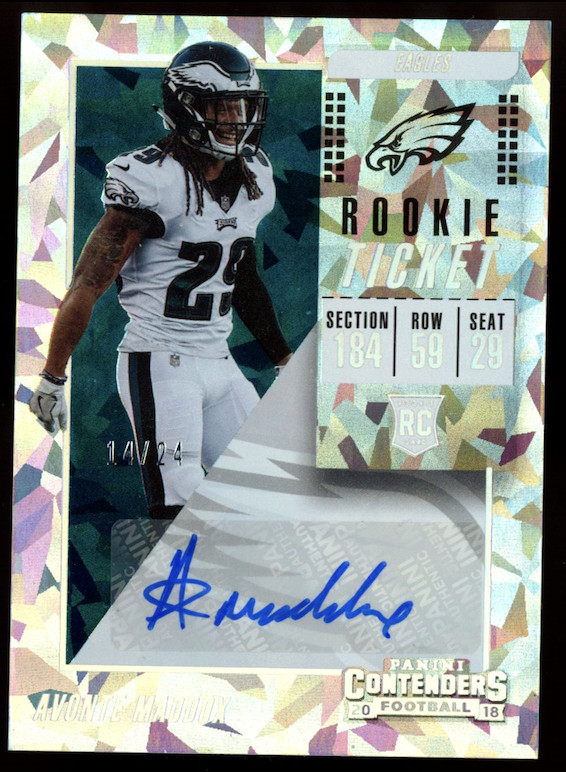 Avonte Maddox Panini Contenders #142 Autograph-Cracked Ice
