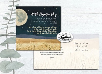 PACK 6 christliche SYMPATHIEKARTEN Trauer zeitgenössische König Jakobus Version