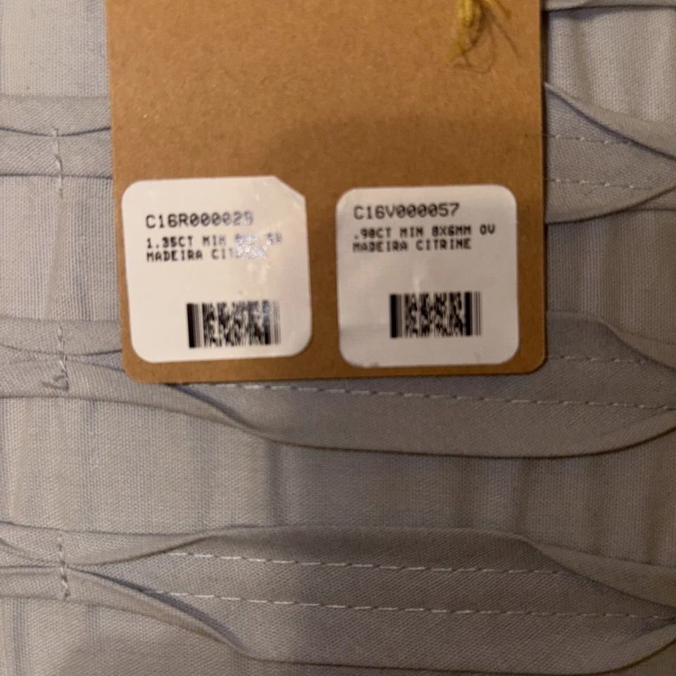 Genuine Citrine Gemstone Pendant And Earring Set November Birthstone - Image 3 of 3