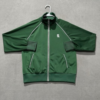 Nike Michigan State Spartans Jacket Youth Boys Large (12-14) Green Full Zip EUC