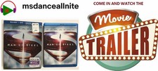 DC Man of Steel Blu-ray/DVD,2013,RARE 3-Disc w/Embossed Foil Slipcover,Superman