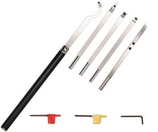 Carbide Tipped Wood Turning Tools Set Lathe Rougher Finisher Detailer Swan Neck