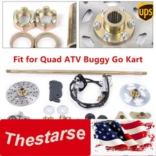 Drift Trike Go-Kart Rear Live Axle Kit, Sprocket Hub Brake Assembly/Chain/Hub