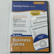 Adams Business Forms Software CD Over 200 Forms Windows Macintosh
