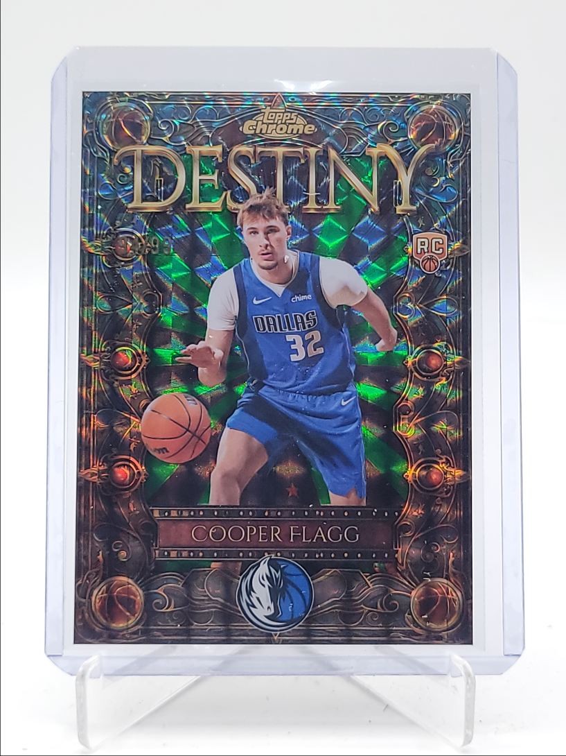 COOPER FLAGG 2025-26 TOPPS CHROME DESTINY ROOKIE GREEN GEO RC /99 Q5692