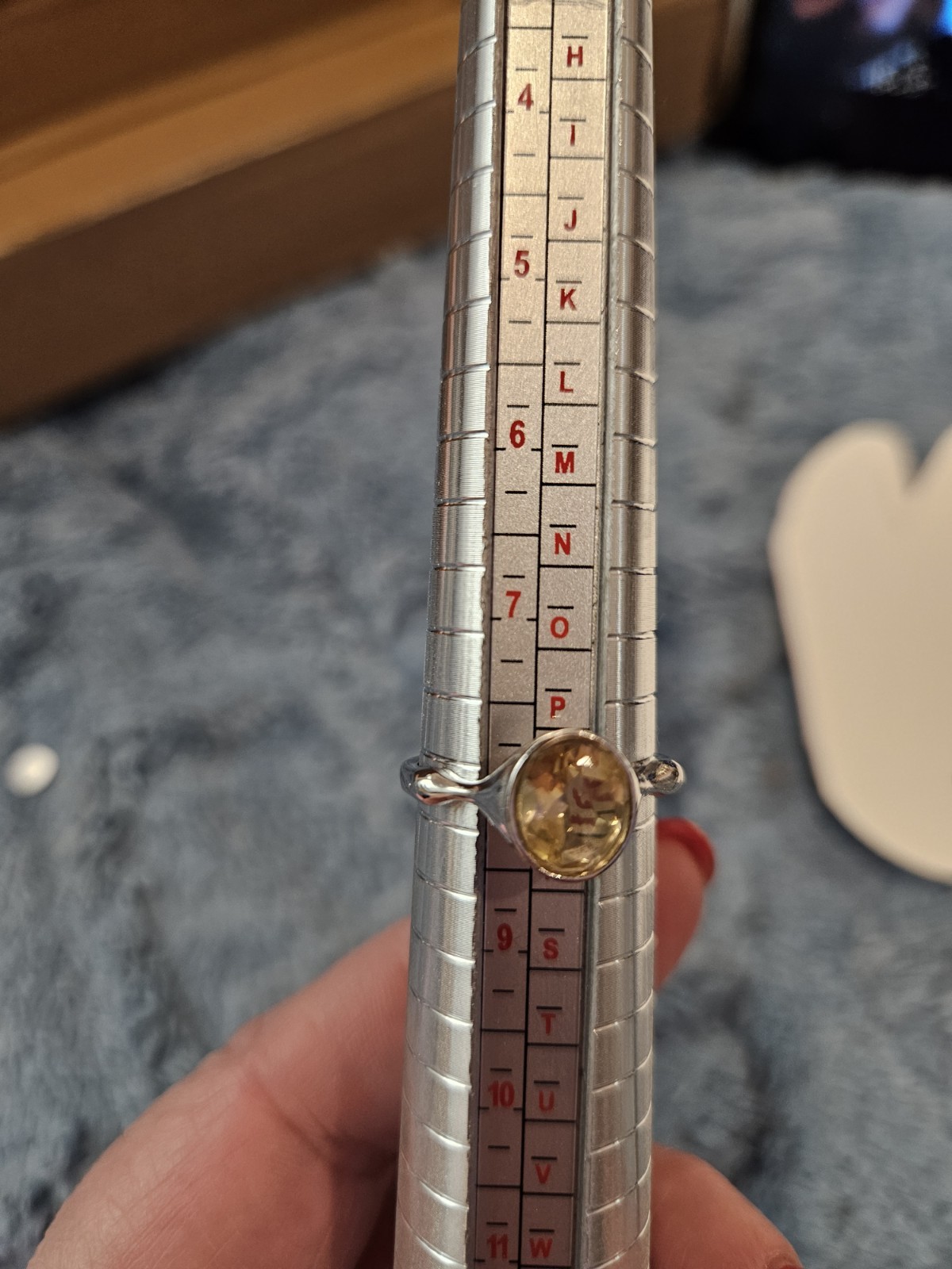 Citrine Ring Adjustable. 925 Silver Setting - image 5