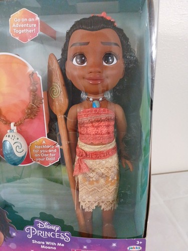 Disney Princess Moana Doll Share With Me 14" Doll w/ Oar & Child Sized Necklace - Picture 4 of 9