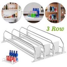 Drink Dispenser for Fridge Self-Pushing Soda Can Organiser for Refrigerator 3Row