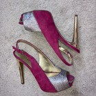 Guess "Natalle" pink & glitter heels size 8 — photo 1