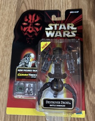 Star Wars Episode 1 CommTech Chip ACTION FIGURE DESTROYER DROID NEW (L)