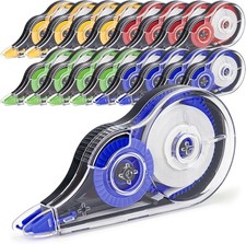 16 Pcs 39.4 Ft Colorful Correction Tape, Tear-Resistant White Correct Bulk,
