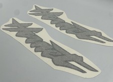 2 adesivi scritte Argento metallizzato per serbatoio Honda Hornet