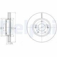 2X Bremsscheibe Delphi BG4281C FüR CEE KIA Venga SW PRO ED Hyundai JC I30 FD LPG