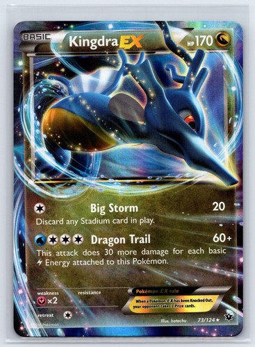 Kingdra EX 73/124 Holo EX Rare Fates Collide Pokemon Lightly Played