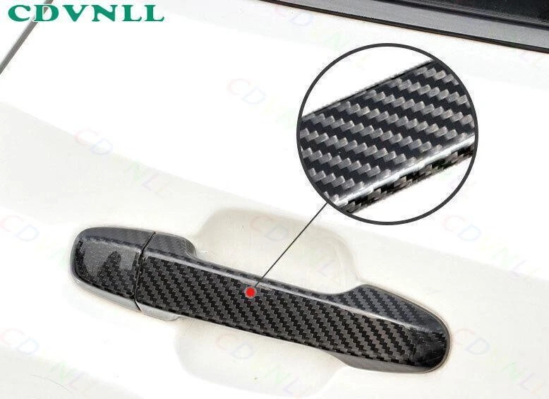 Tira de manija de puerta lateral exterior de fibra de carbono seca para Subaru Forester 19-24 Foto 3 de 4