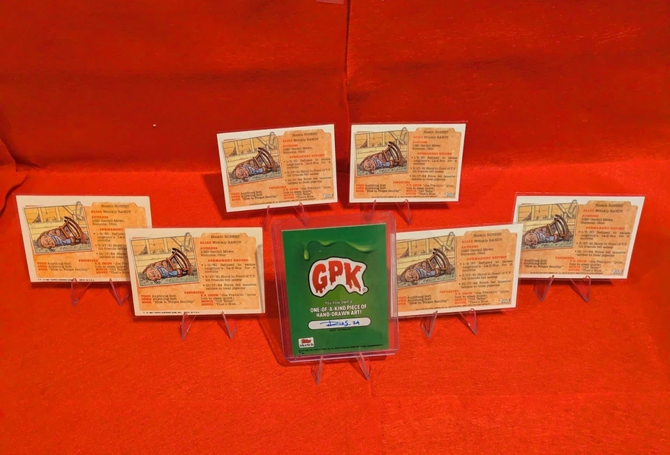 Garbage Pail Kids Short Mort/Noah Body Autograpded Sketch Card Plus 6 Parallels - Image 2 of 2