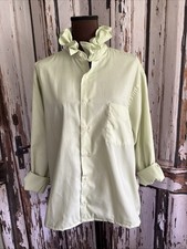 Reworked Upcycled Ruffle Arrow Xl Yellowish Green Button Up Shirt See Details 
