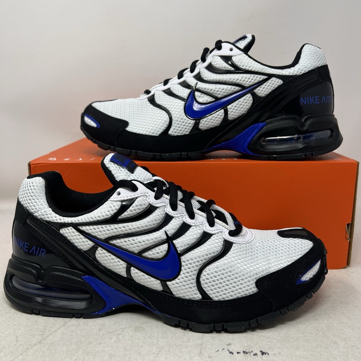 Nike Air Max Torch 4 White Hyper Blue Black Mens Running 