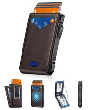 Wallet for Men RFID Wallet with 2 ID Windows  Money Clip, Slim Pop Up Card H...