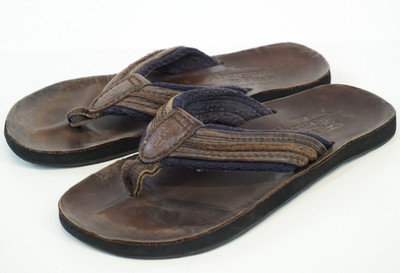 Abercrombie Fitch Brown Leather Flip Flops Men's Size US 11 EU 45