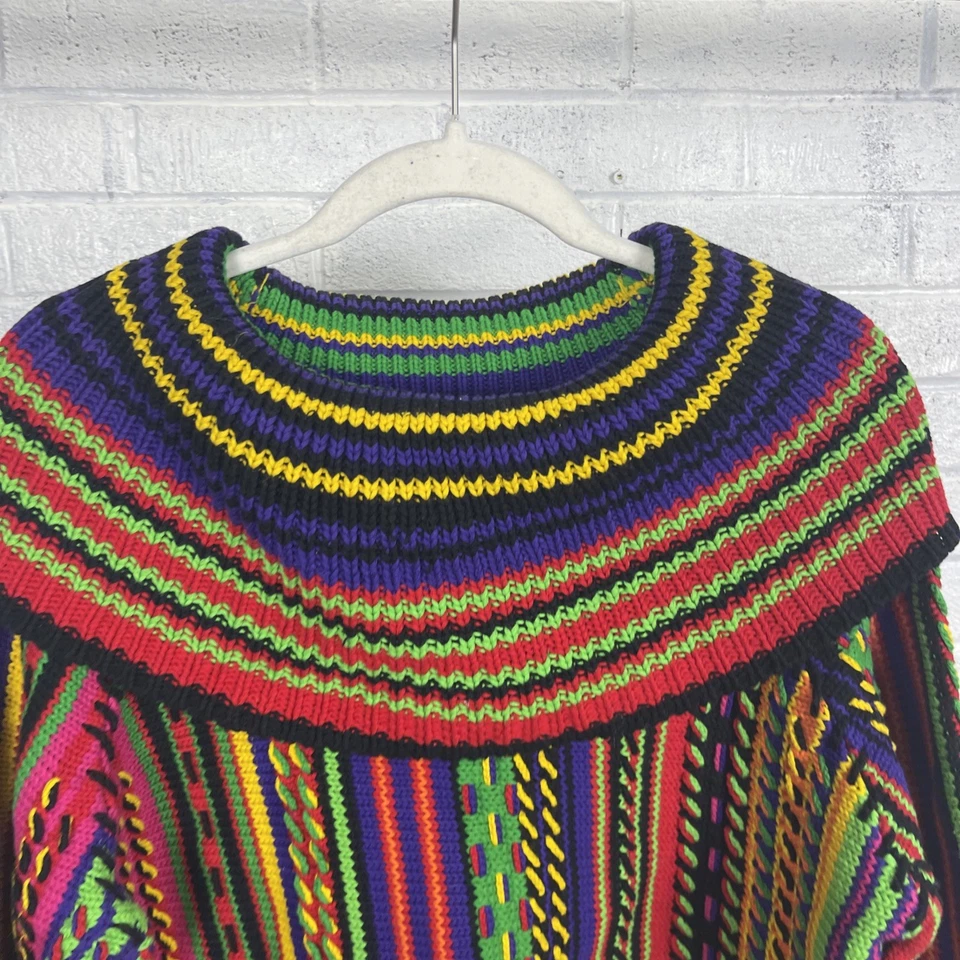 Suéter Michael Simon Grueso Tejido Mujer Talla Única 3D Texturizado Manta Mexicana Foto 3 de 4