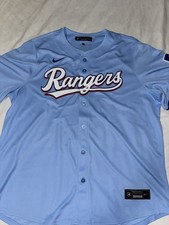 Corey Seager Texas Rangers Powder Blue Replica Jersey Size XL Great Shape