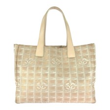 Chanel Vintage Nylon/Leather Tote Bag Women Pink One Size