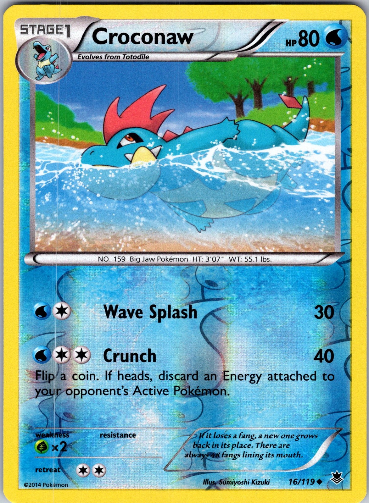 Croconaw 16/119 XY - Phantom Forces Pokemon TCG LP