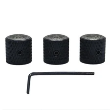 3Pack Knurled Volume Tone Control Knob Switch Replacement Cap Electric Guitar