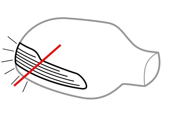 For Fiat 124 1968-1974 URO Parts Driver & Passenger Side View Mirrors - Image 3 of 3