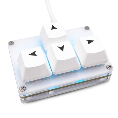 Mini 4-Key Programmable Mechanical Keypad USB-C Arrow/WASD Keys Compact