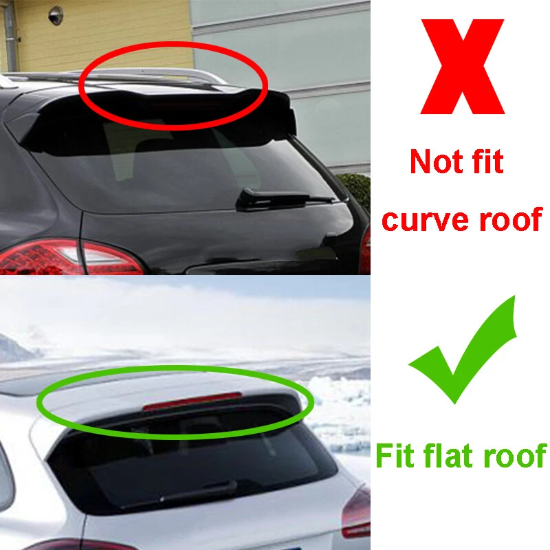 Universal For Porsche Cayenne 03-10 Rear Tail Roof Spoiler ABS Wing W/Light Foto 3 de 4