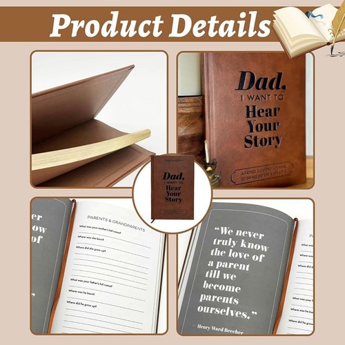 Dad, I Want to Hear Your Story / Mom, I Want to Hear Your Story Guided Journal - Picture 4 of 15