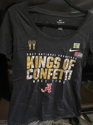 NIKE Alabama CRIMSON TIDE 2017 Champions Kings Of Confetti T-shirt
