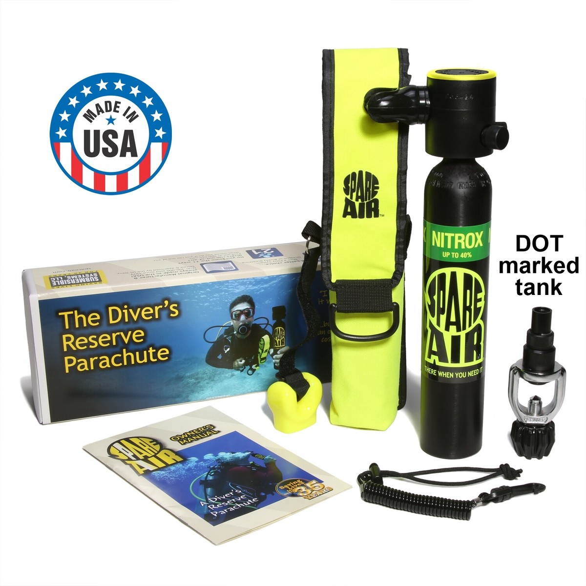 【稼働品】UNDER WATER Nitrox B.U.G AIRE910248 Spare Air 3.0 NITROX -Made in USA-The Original Mini Scuba
