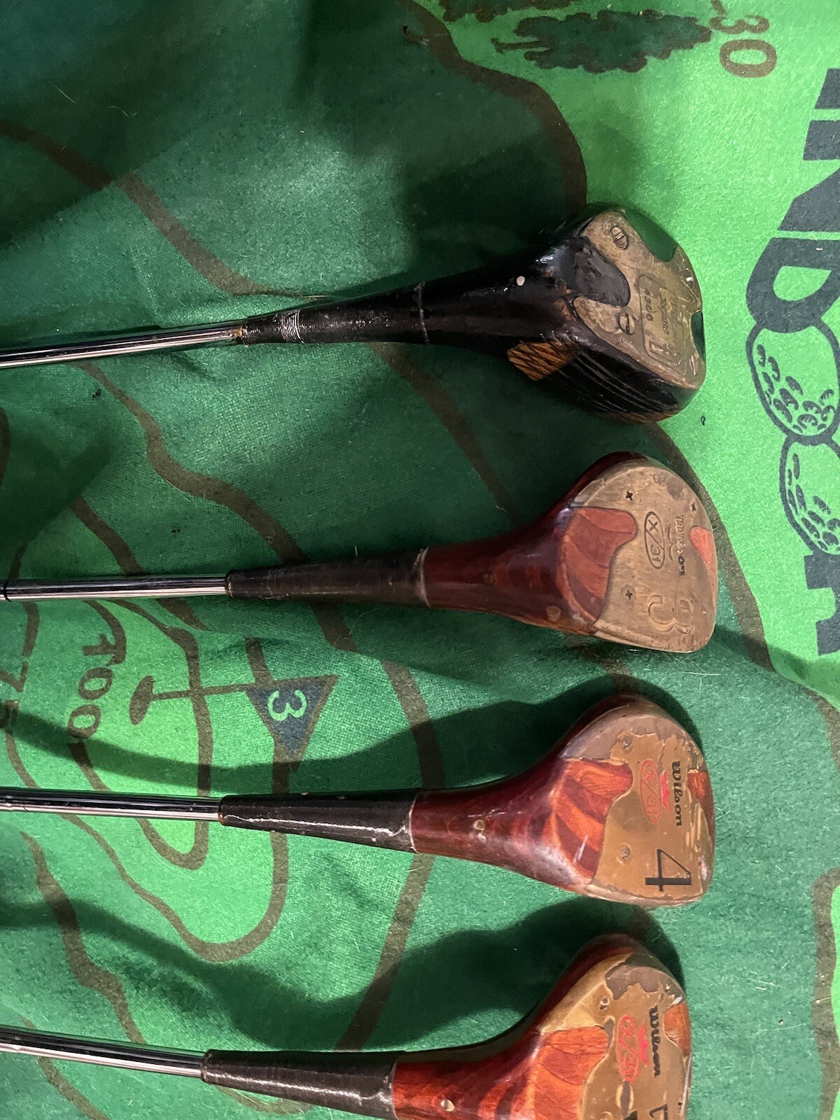 Wilson Golf Clubs X31 4300, Driver, 3, 4 & 5 Woods Vintage Used