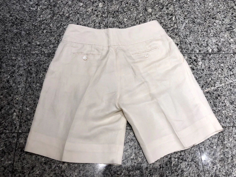 GUCCI White Linen Shorts - Image 3 of 4