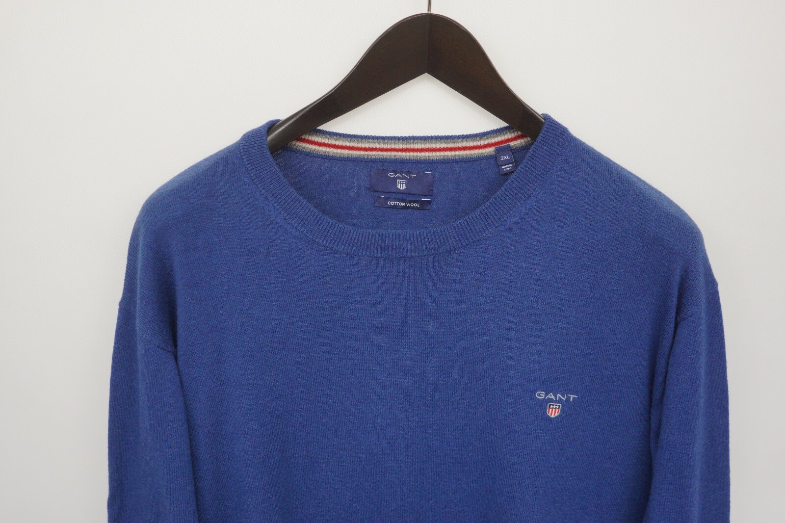 Men Gant Jumper Cotton Wool Blue Casual 