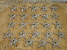 24 Cast Iron Stars Washer Texas Lone Star Ranch 3" Primitive Raw Craft Decor 