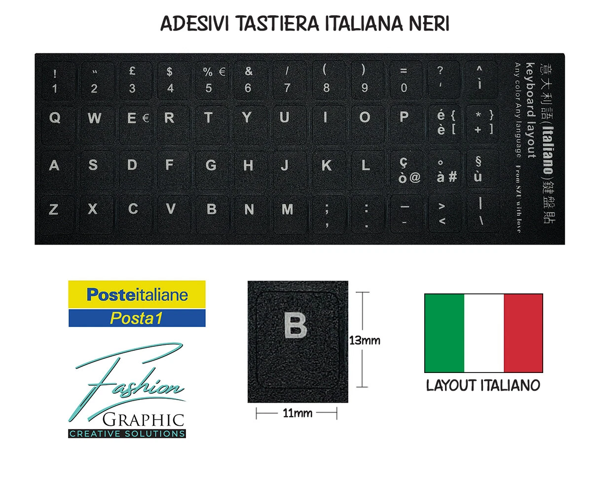 Adesivi per tastiera PC, Notebook e Mac - Il primo Shop Online
