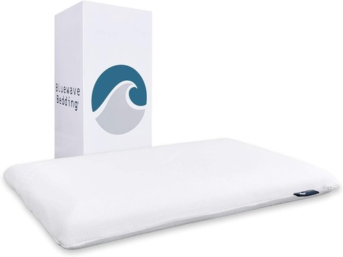 MEMORY FOAM PILLOW Stomach Back Sleepers Thin Standard 2.75" BLUEWAVE BEDDING