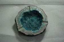 Blue Crystal Polyresin Ashtray - New