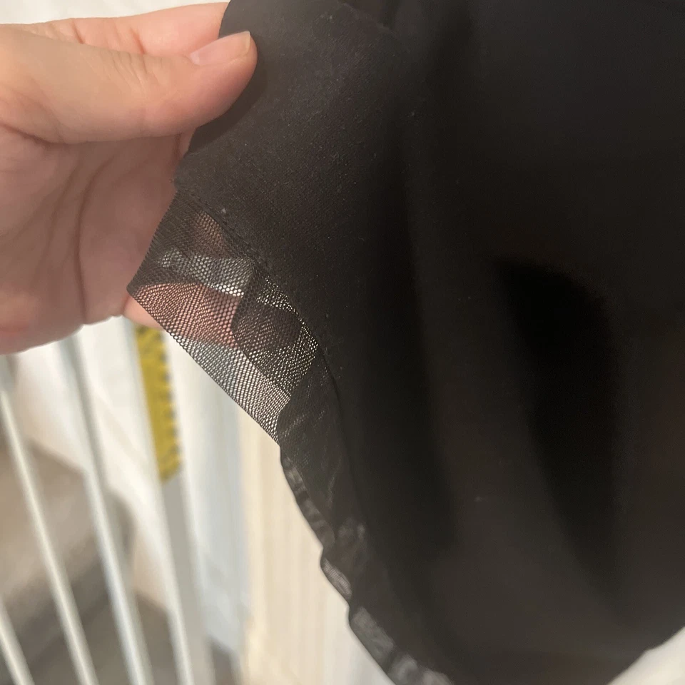 Mac Jac Black Tight Mini Dress Size M Mesh Sweetheart A14 Y2K Staple Black Dress - Image 4 of 4