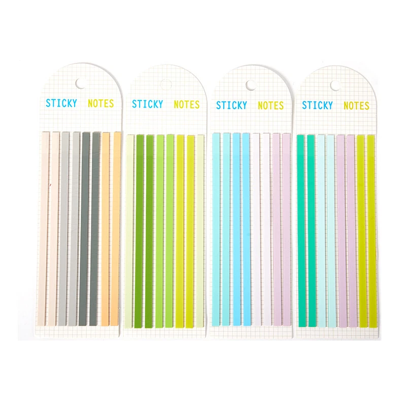 160Pcs Macaroon Color Long Sticky Note Transparent Tabs Flags Stickers Extrem CB